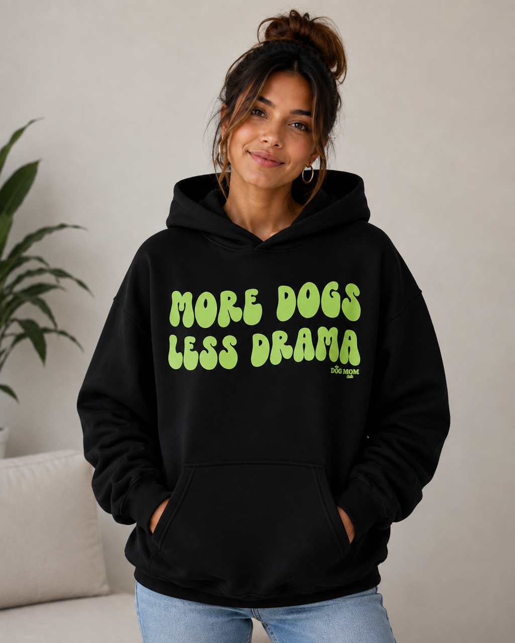 More Dogs Less Drama Hoodie – Unisex Premium Dog Lover Hoodie