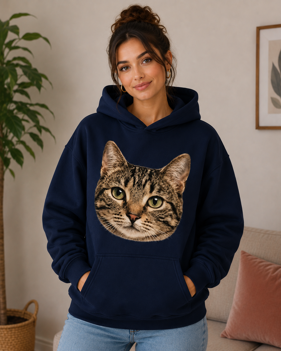 Classic Tabby Cat Hoodie – Unisex Premium Cat Lover Hoodie