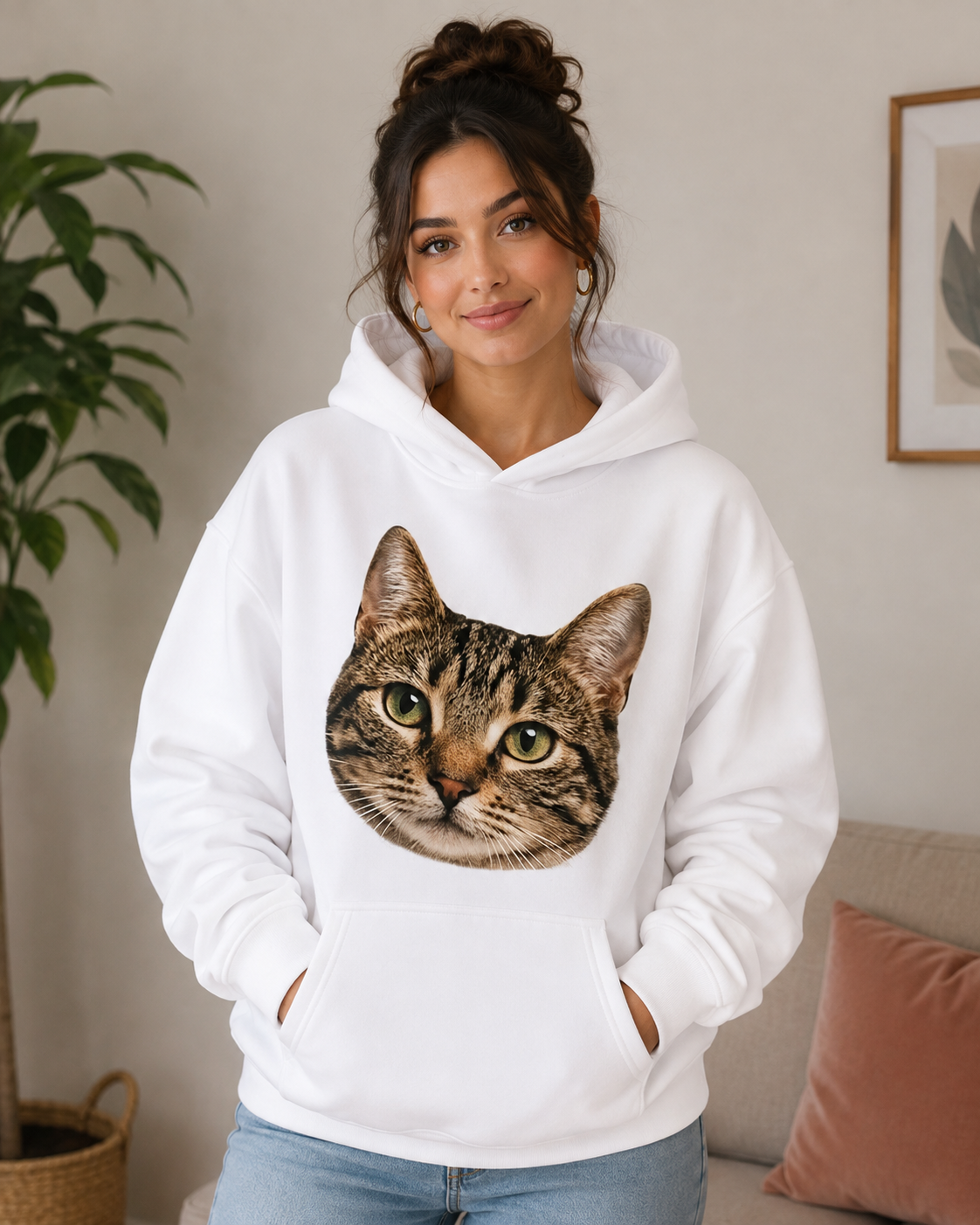Classic Tabby Cat Hoodie – Unisex Premium Cat Lover Hoodie