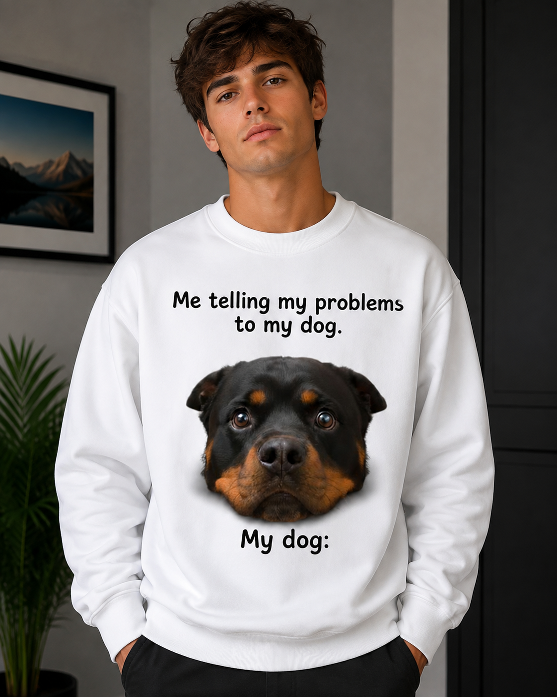 Me Telling My Problems to My Dog Dog Graphic Sweatshirt | Unisex Sweatshirt