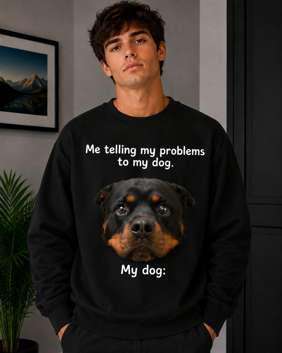 Me Telling My Problems to My Dog Dog Graphic Sweatshirt | Unisex Sweatshirt
