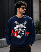 MEOW Angry Cat Graphic Sweatshirt | Unisex Sweatshirt