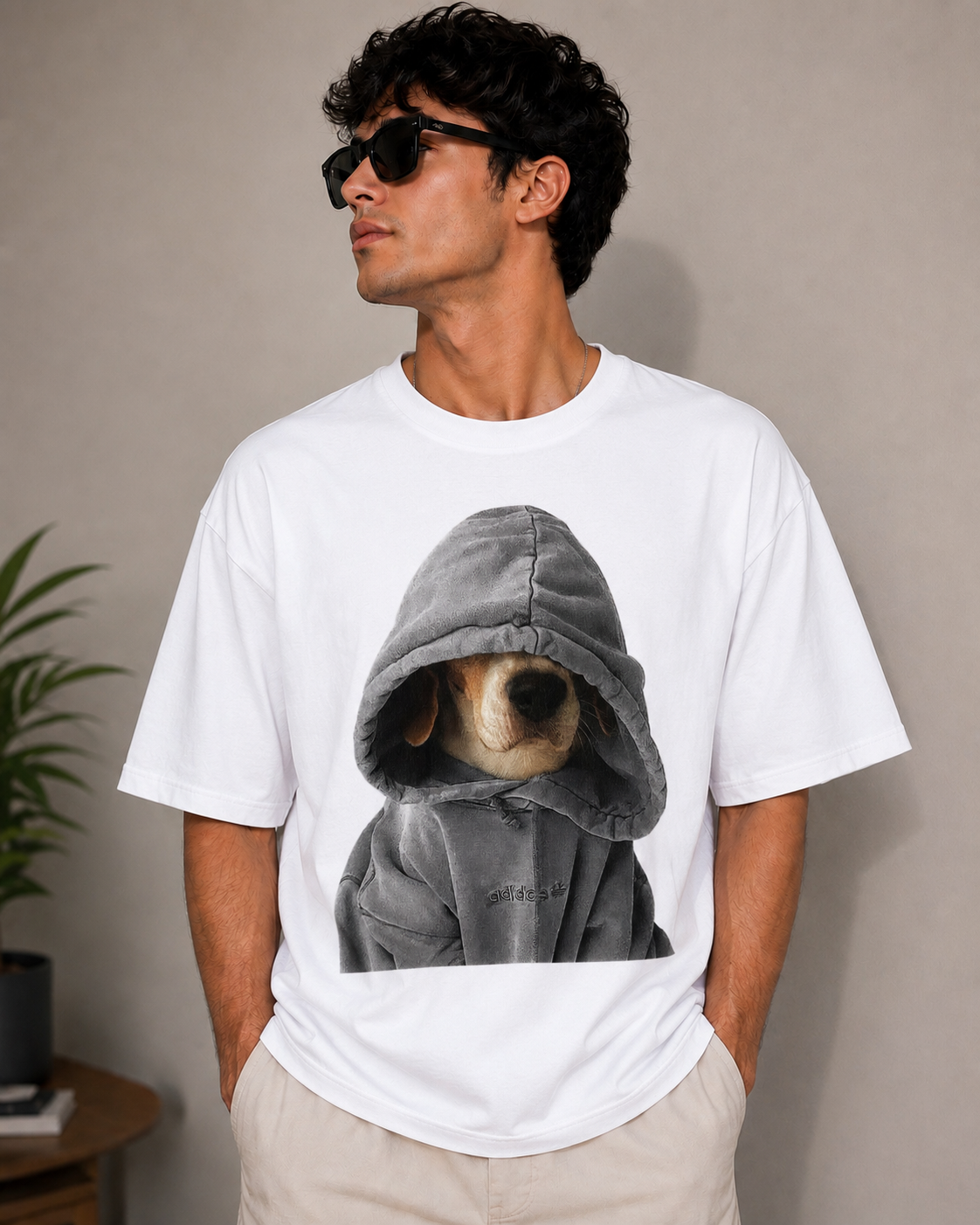 Street Pup Vibes – Cool Dog Lover Unisex Oversized T-Shirt 🐶🖤