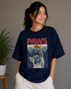 Paws Above Water – Funny Dog Lover Unisex Oversized T-Shirt 🐾🐶