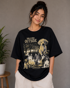 Take a Step Outside – Dog Lover Unisex Oversized T-Shirt 🐶🌿