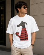 Coffee Hound – Cozy Dog Lover Unisex Oversized T-Shirt☕🐶🖤