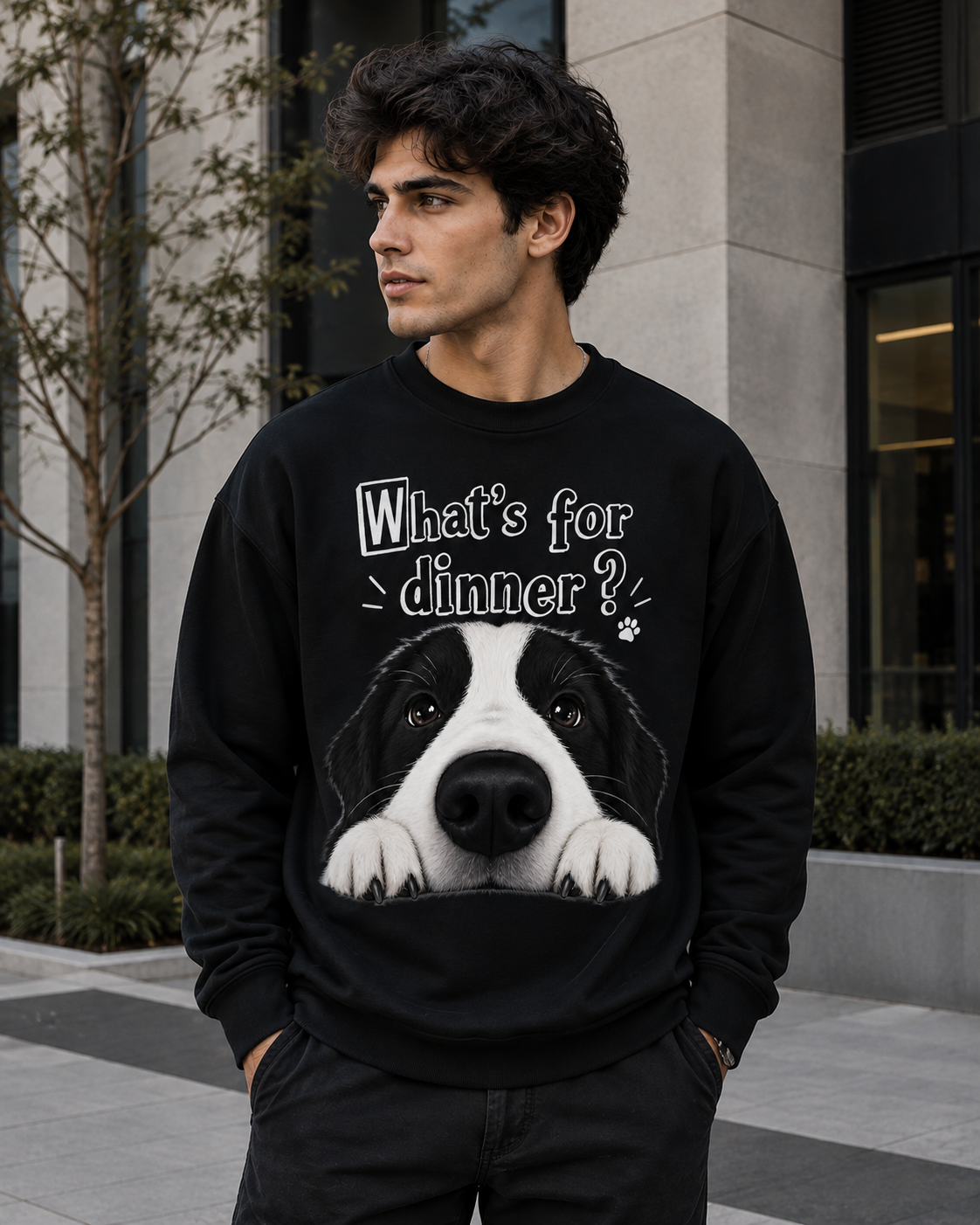 What’s for Dinner? – Cute Dog Sweatshirt | Unisex Sweatshirt