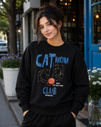 Cat Mom Club – Purrfectly Catdicted | Unisex Sweatshirt