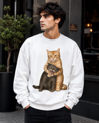 Feline Frenemies – Funny Cat Graphic Sweatshirt | Unisex Sweatshirt