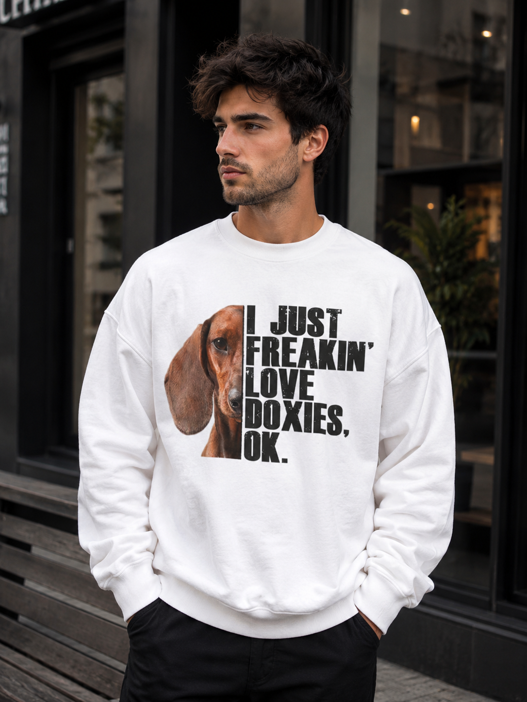 Just Freakin’ Love Doxies – Cute Dachshund Lover | Unisex Sweatshirt
