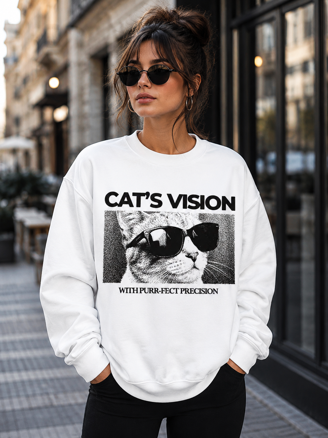 Cat’s Vision – Cool Cat Lover | Unisex Sweatshirt