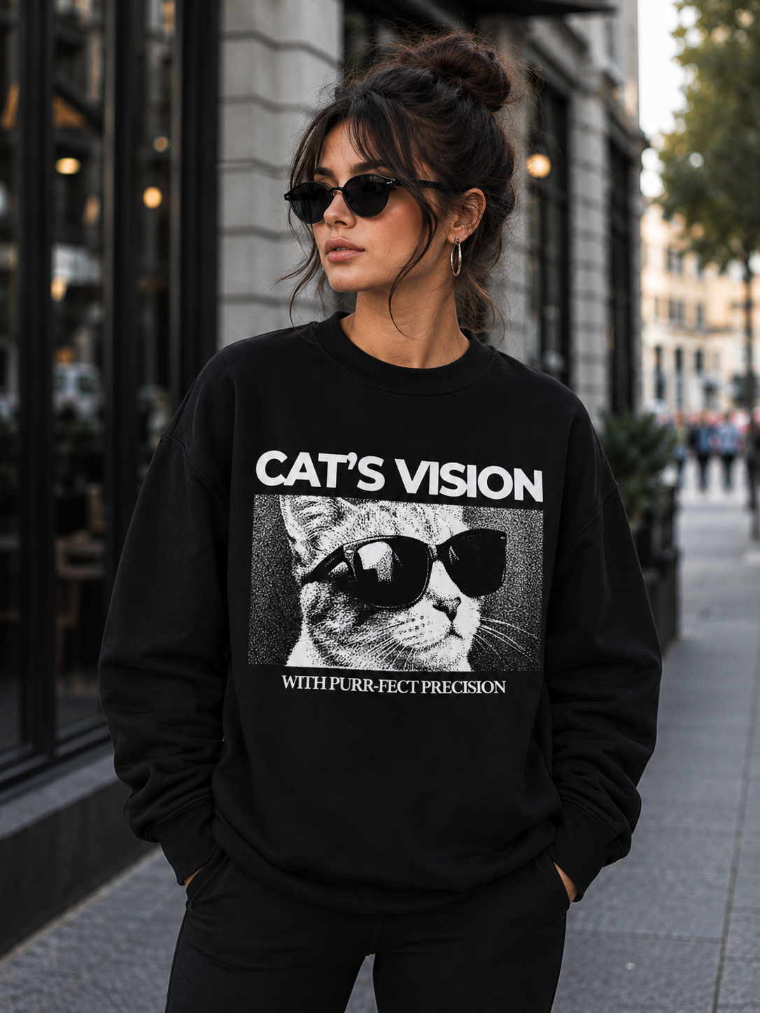 Cat’s Vision – Cool Cat Lover | Unisex Sweatshirt