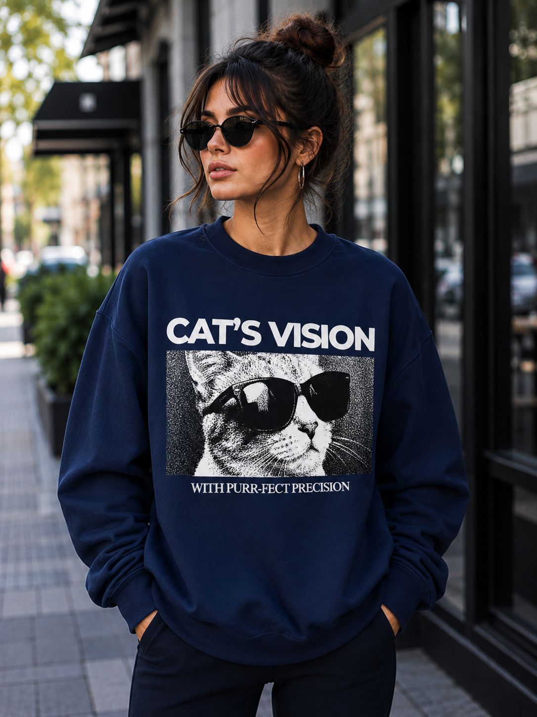 Cat’s Vision – Cool Cat Lover | Unisex Sweatshirt