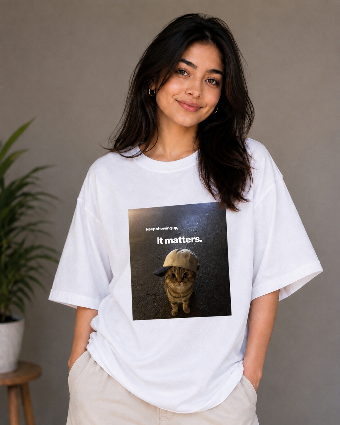 Cat’s Vision – Cool Cat Lover Unisex Oversized T-Shirt 🐱🕶️