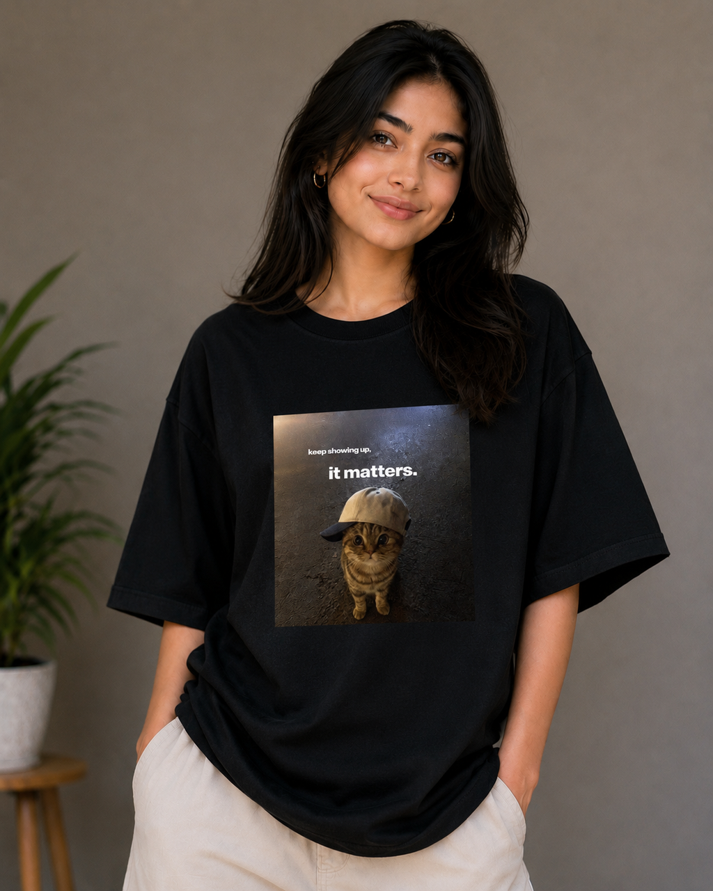 Cat’s Vision – Cool Cat Lover Unisex Oversized T-Shirt 🐱🕶️