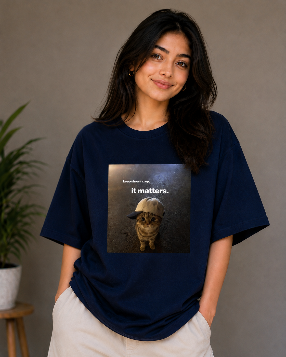 Cat’s Vision – Cool Cat Lover Unisex Oversized T-Shirt 🐱🕶️