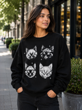 Four Feline Faces – Cute Cats | Unisex Sweatshirt