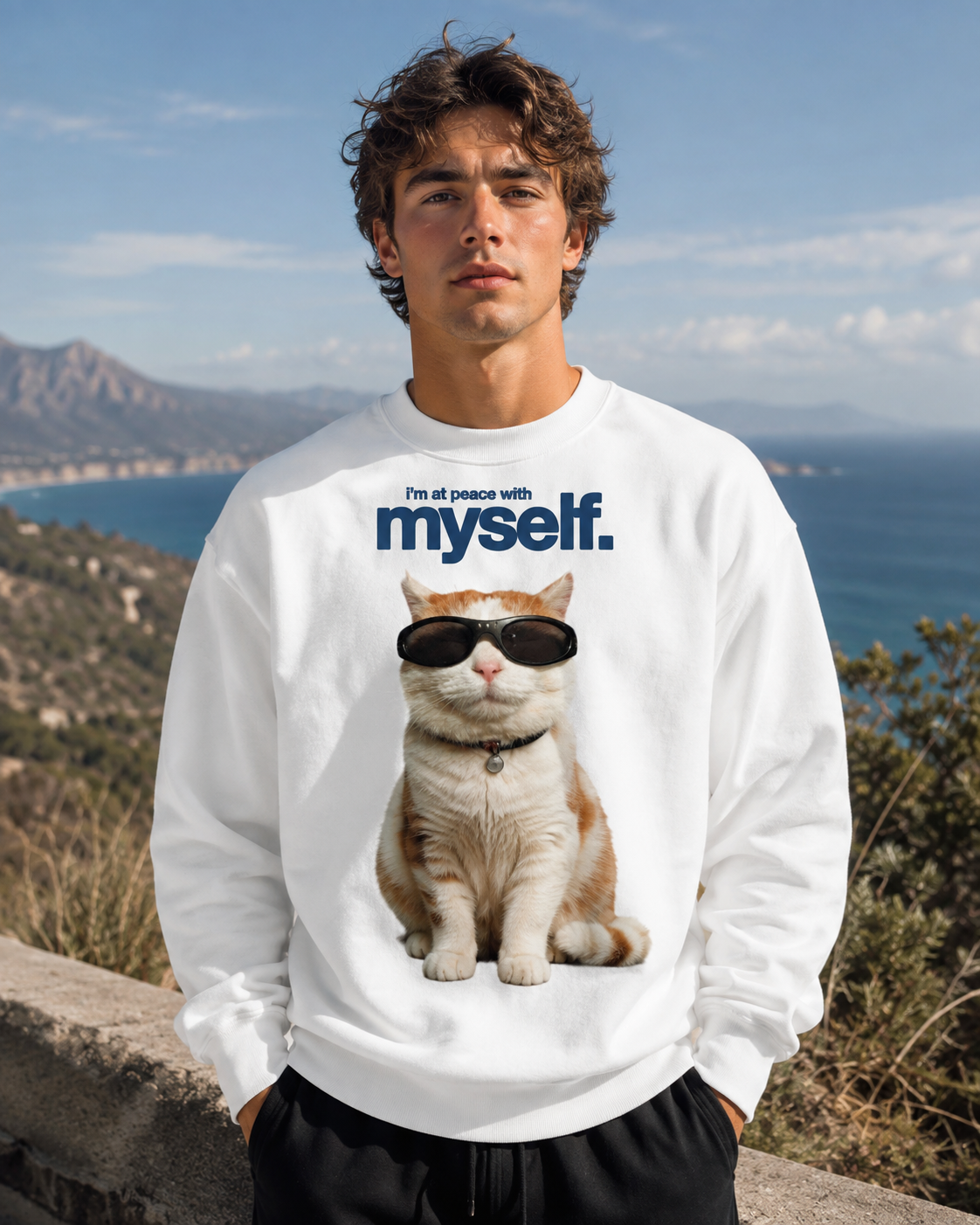 Peaceful Paws – My Self Cat | Unisex Sweatshirt