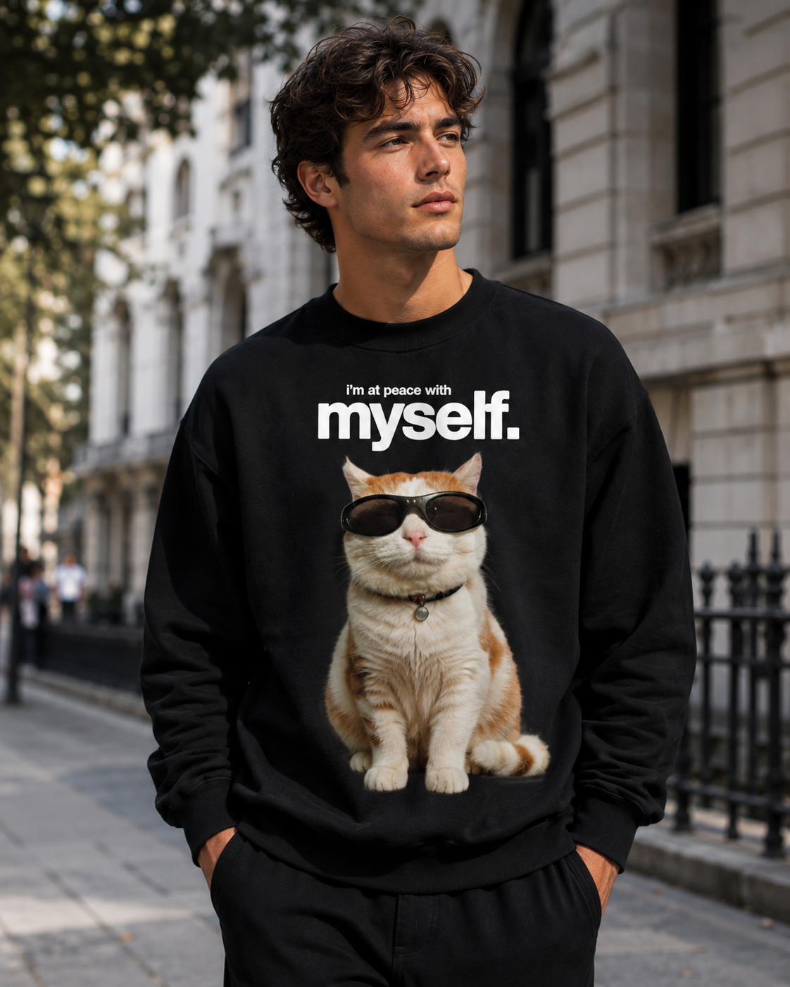 Peaceful Paws – My Self Cat | Unisex Sweatshirt