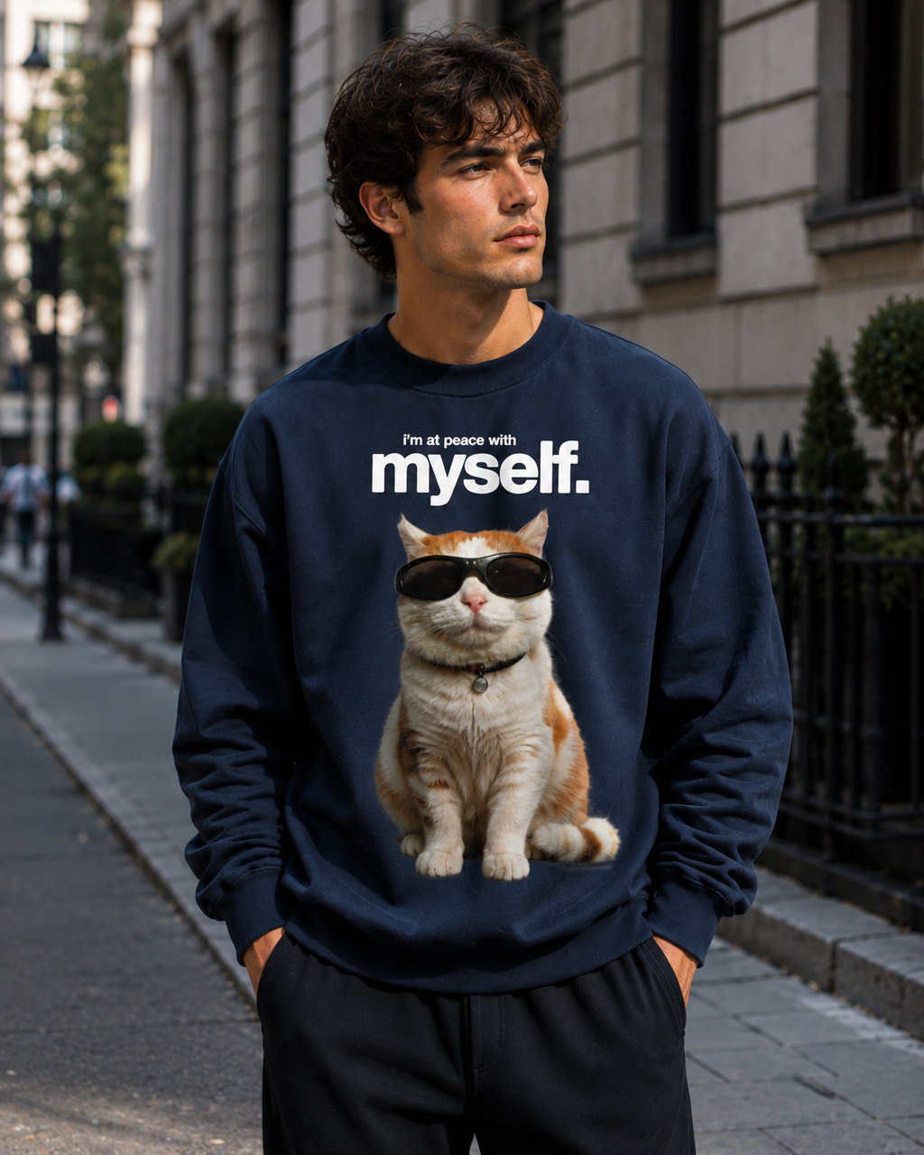 Peaceful Paws – My Self Cat | Unisex Sweatshirt