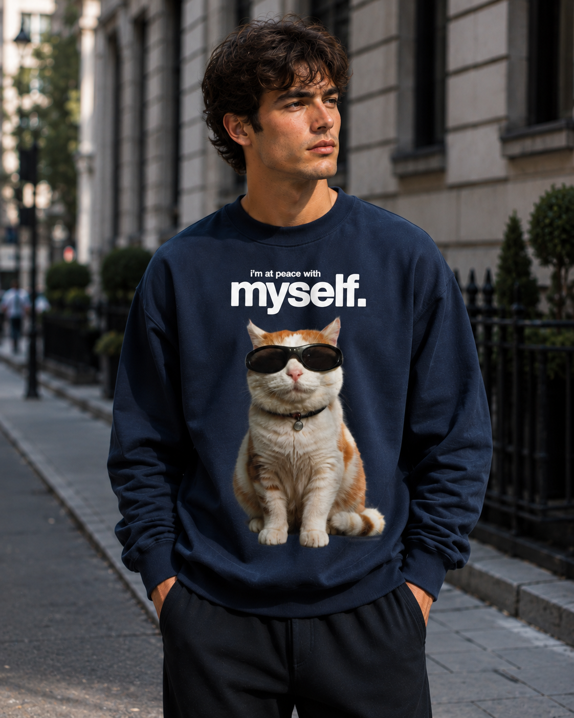 Peaceful Paws – My Self Cat | Unisex Sweatshirt
