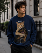 Work Meow, Play Woof – Funny Cat & Dog | Unisex Sweatshirt