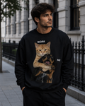 Work Meow, Play Woof – Funny Cat & Dog | Unisex Sweatshirt
