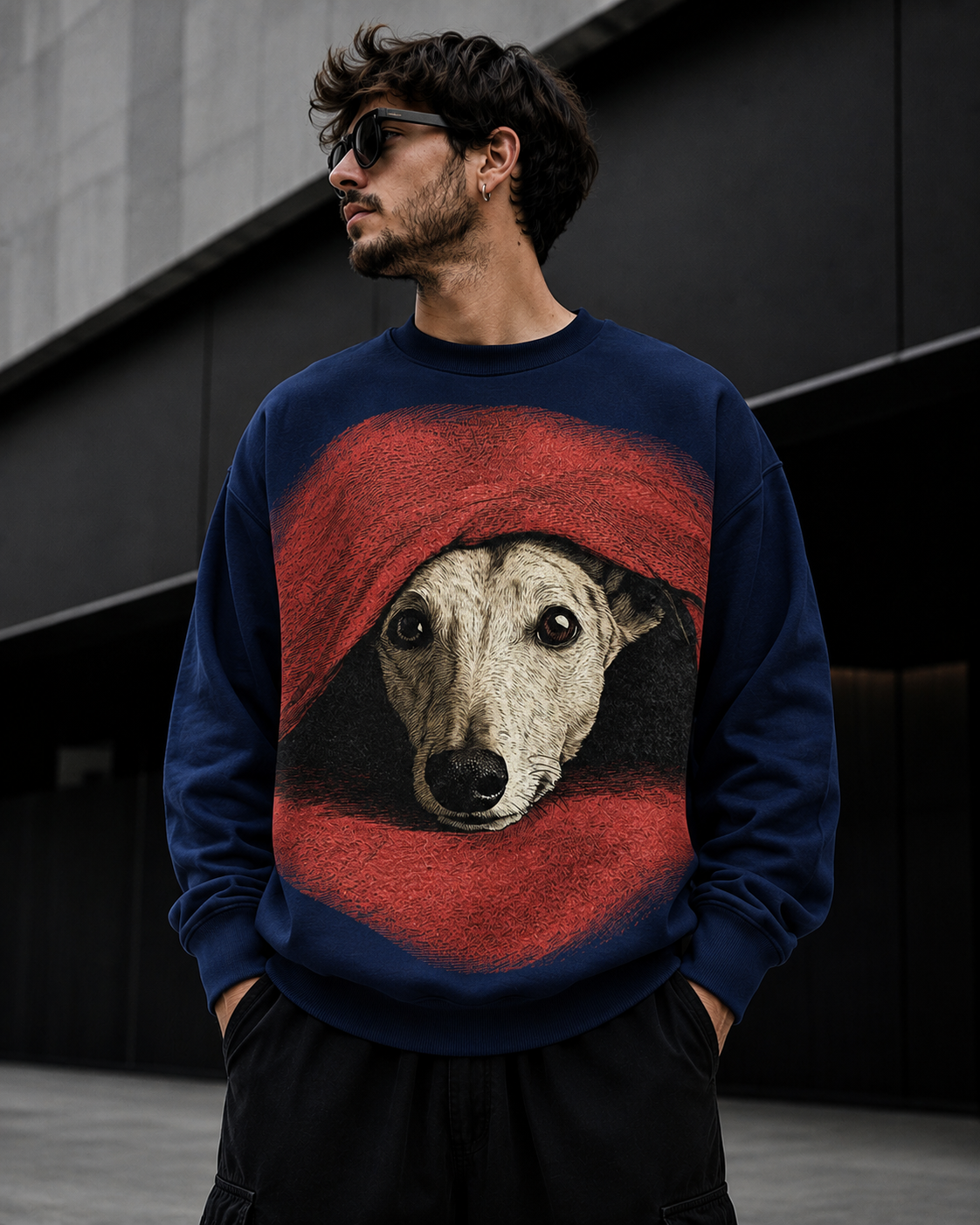 Peekaboo Dog Graphic Sweatshirt | Unisex Sweatshirt