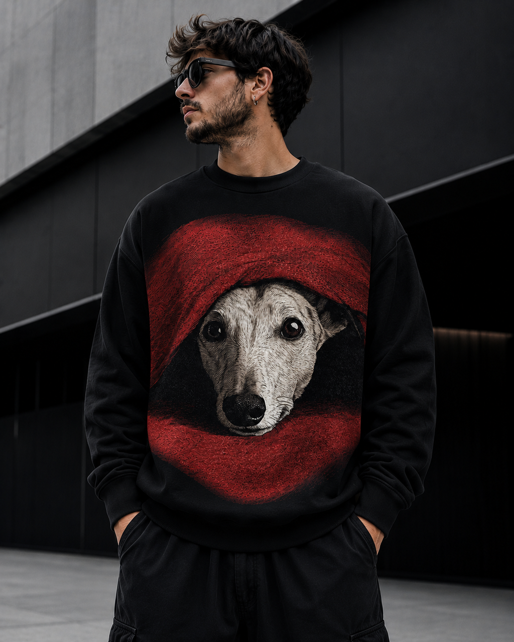 Peekaboo Dog Graphic Sweatshirt | Unisex Sweatshirt
