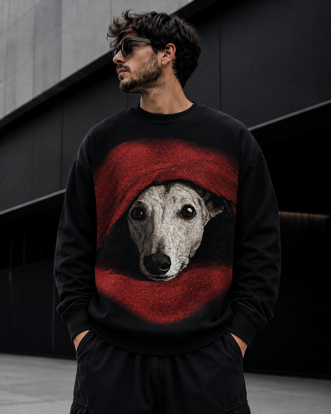 Peekaboo Dog Graphic Sweatshirt | Unisex Sweatshirt
