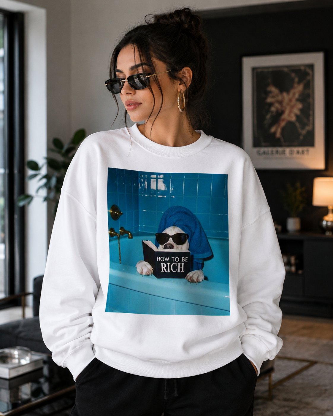 How to Be Rich Funny Dog Lover Sweatshirt | Unisex Sweatshirt