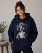 Coffee Pup Hoodie – Unisex Premium Dachshund Lover Hoodie