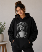 Coffee Pup Hoodie – Unisex Premium Dachshund Lover Hoodie