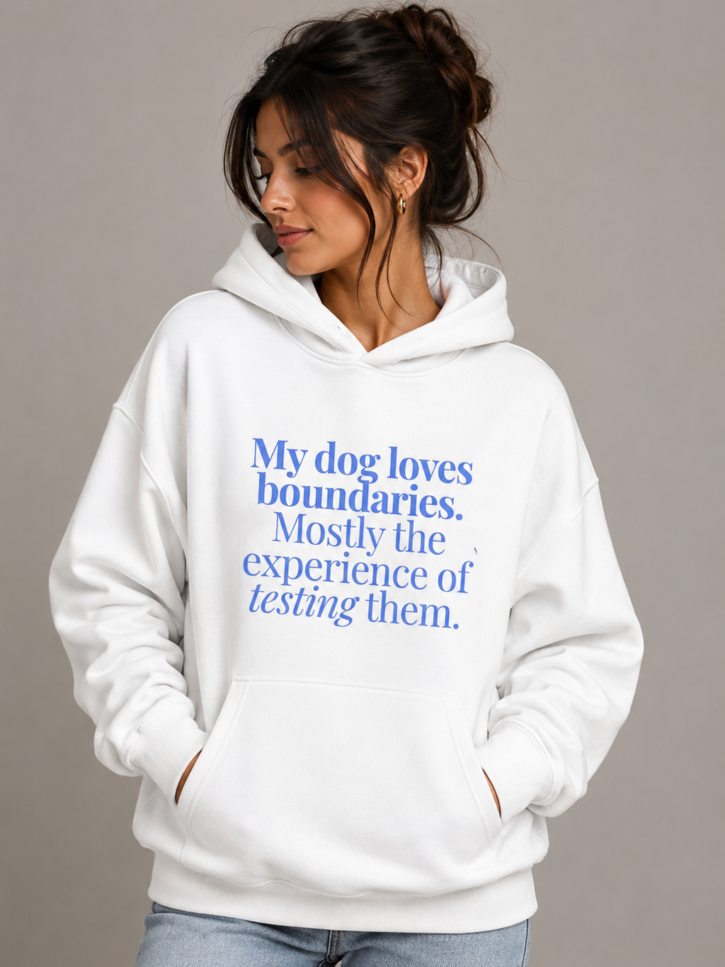 My Dog Loves Boundaries Hoodie – Unisex Premium Dog Lover Hoodie
