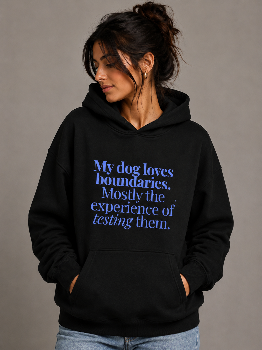 My Dog Loves Boundaries Hoodie – Unisex Premium Dog Lover Hoodie