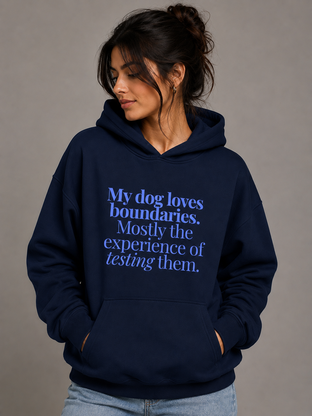 My Dog Loves Boundaries Hoodie – Unisex Premium Dog Lover Hoodie