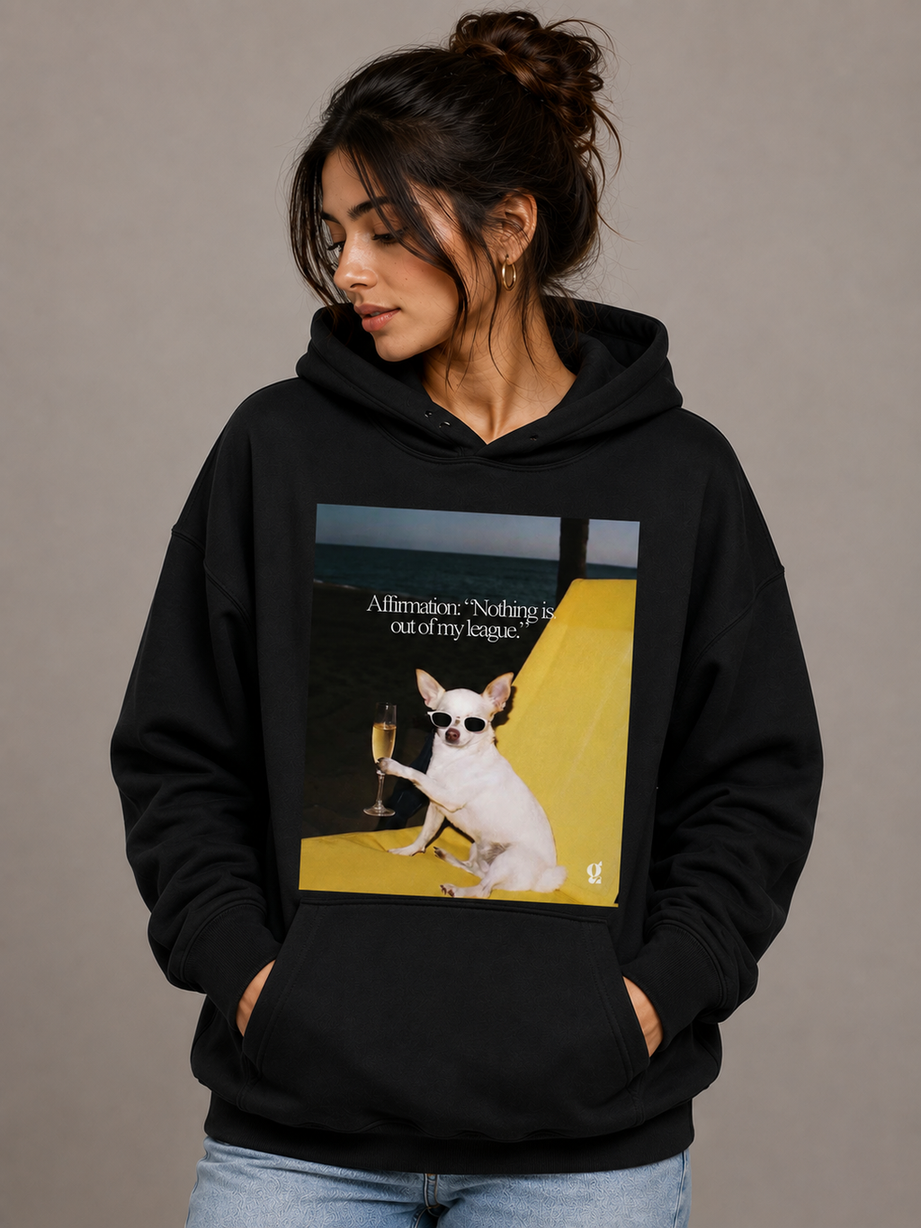 Nothing Is Out of My League Hoodie – Unisex Premium Dog Lover Hoodie