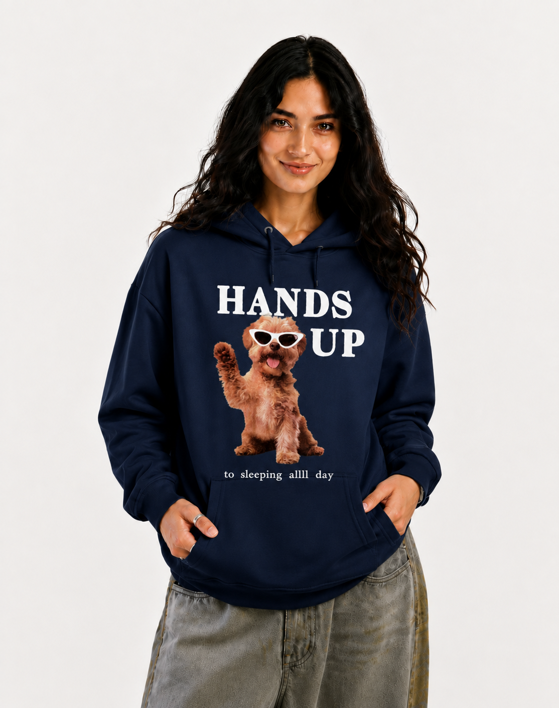 Hands Up Dog Hoodie – Unisex Premium Dog Lover Hoodie