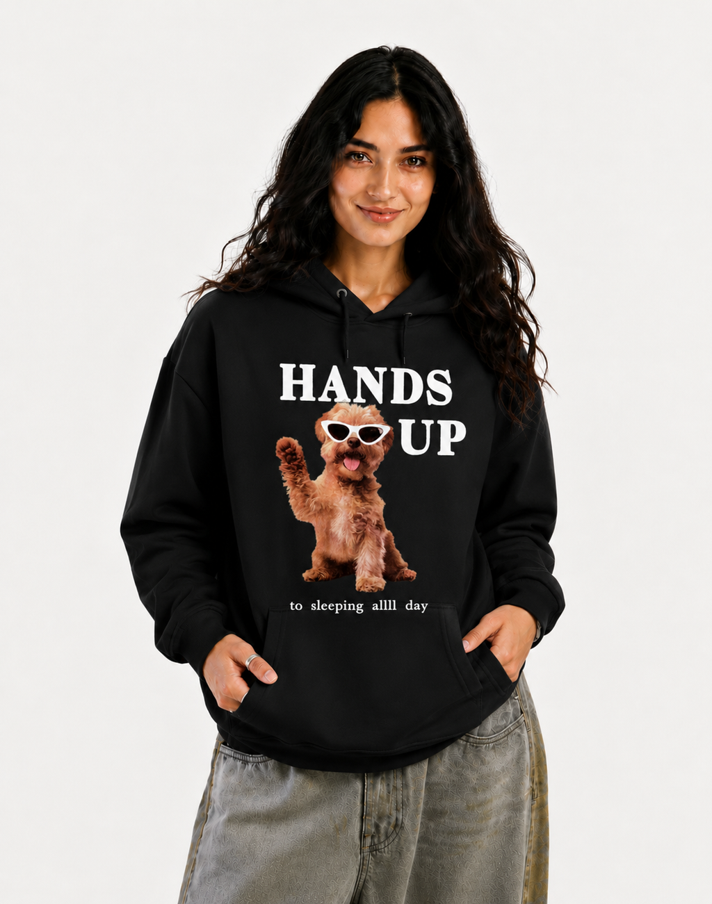 Hands Up Dog Hoodie – Unisex Premium Dog Lover Hoodie