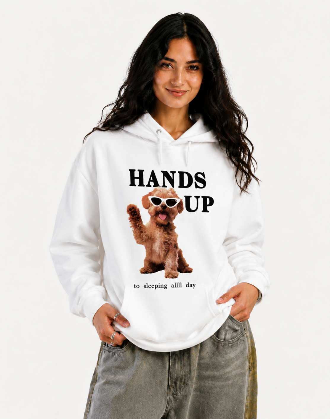 Hands Up Dog Hoodie – Unisex Premium Dog Lover Hoodie