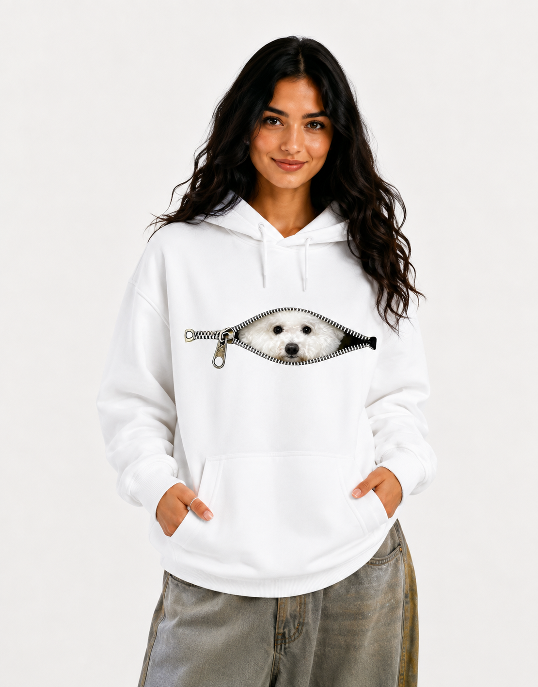 Dog in the Zipper Hoodie – Unisex Premium Dog Lover Hoodie