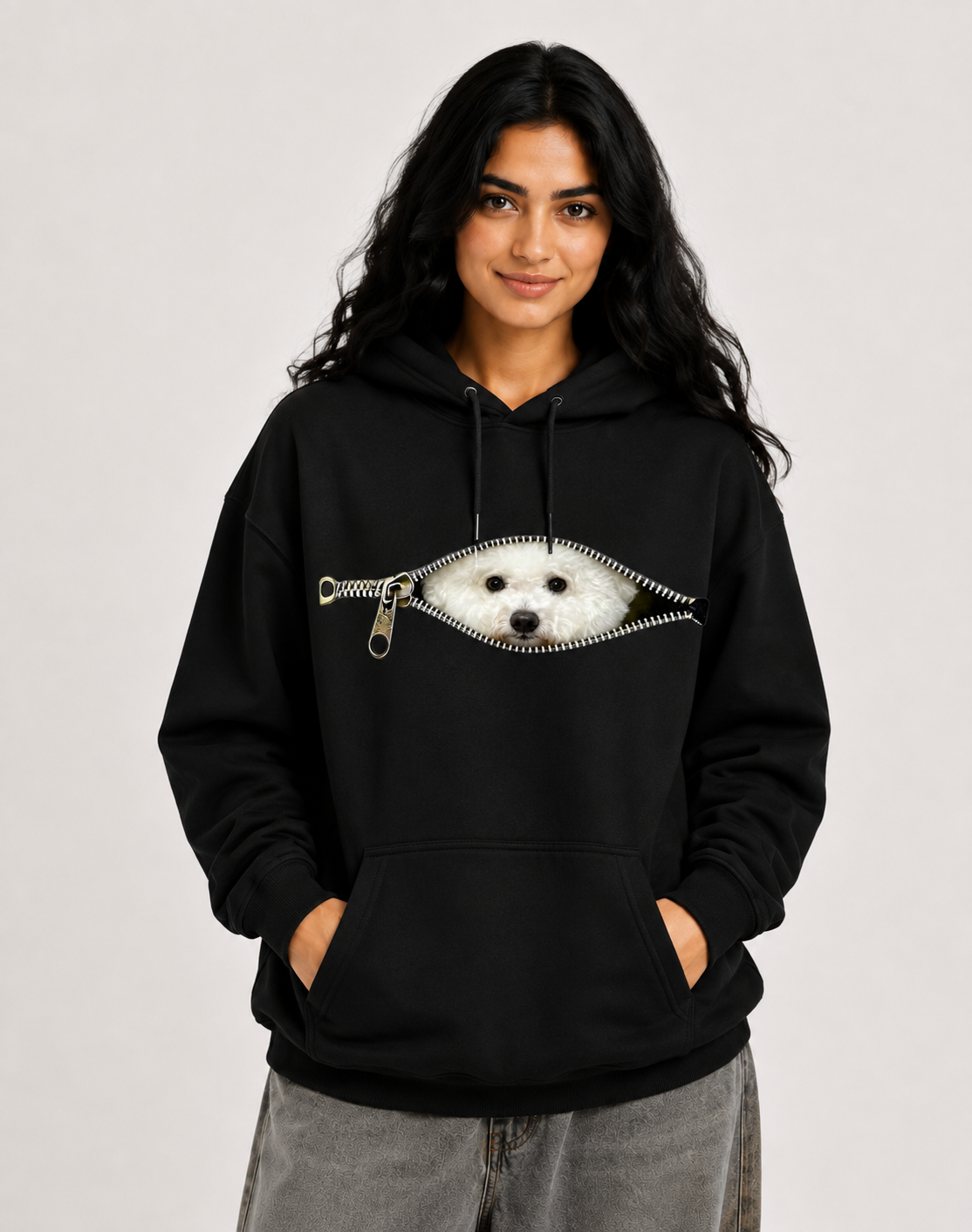 Dog in the Zipper Hoodie – Unisex Premium Dog Lover Hoodie