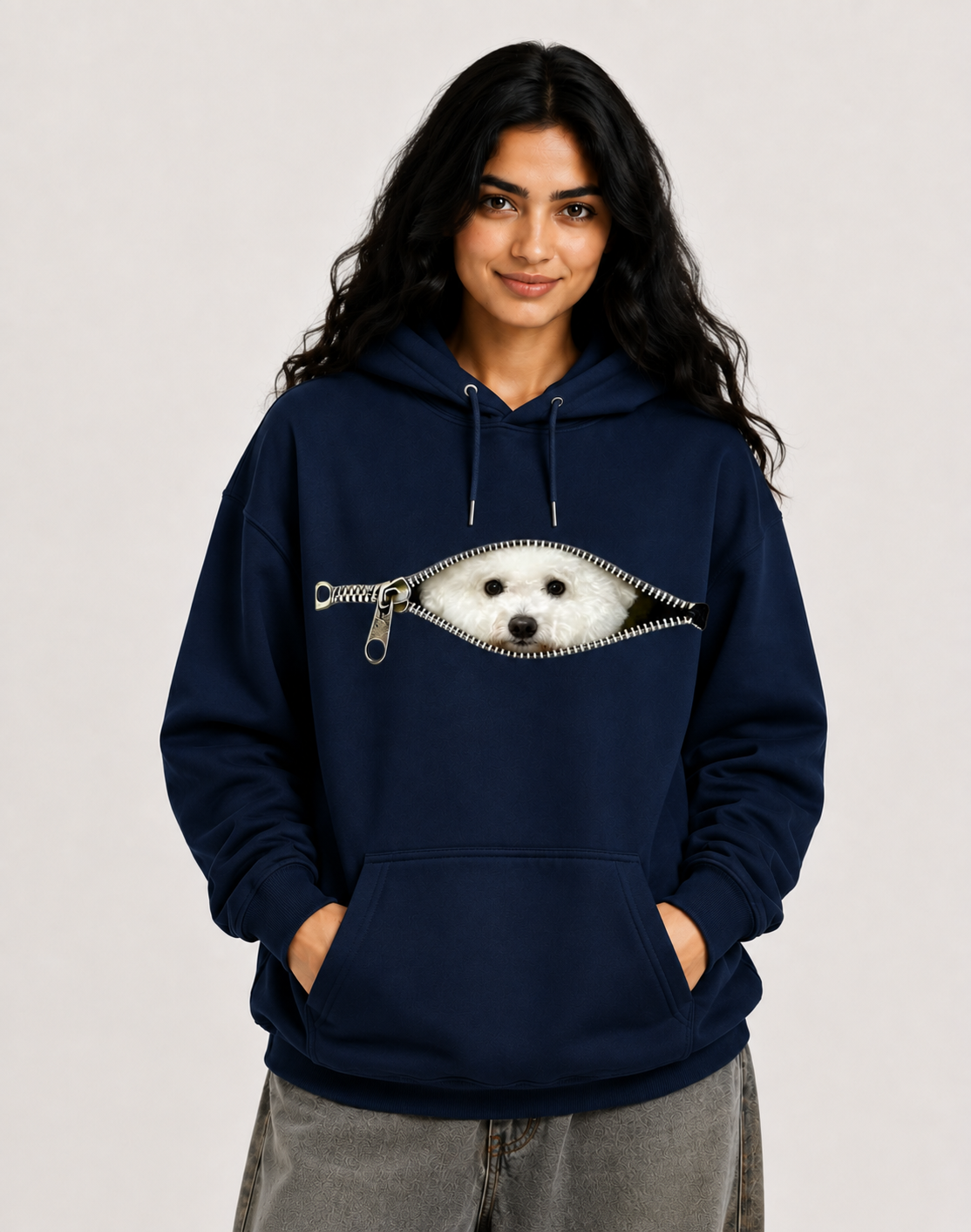 Dog in the Zipper Hoodie – Unisex Premium Dog Lover Hoodie