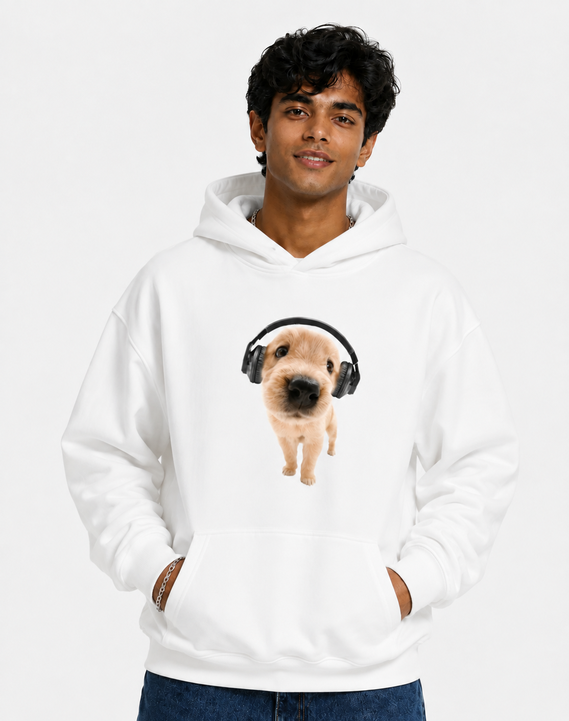 Headphone Dog Hoodie – Unisex Premium Dog Lover Hoodie